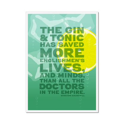 Funny Gin Quote Print