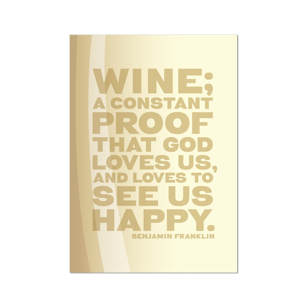 White Wine Quote Print