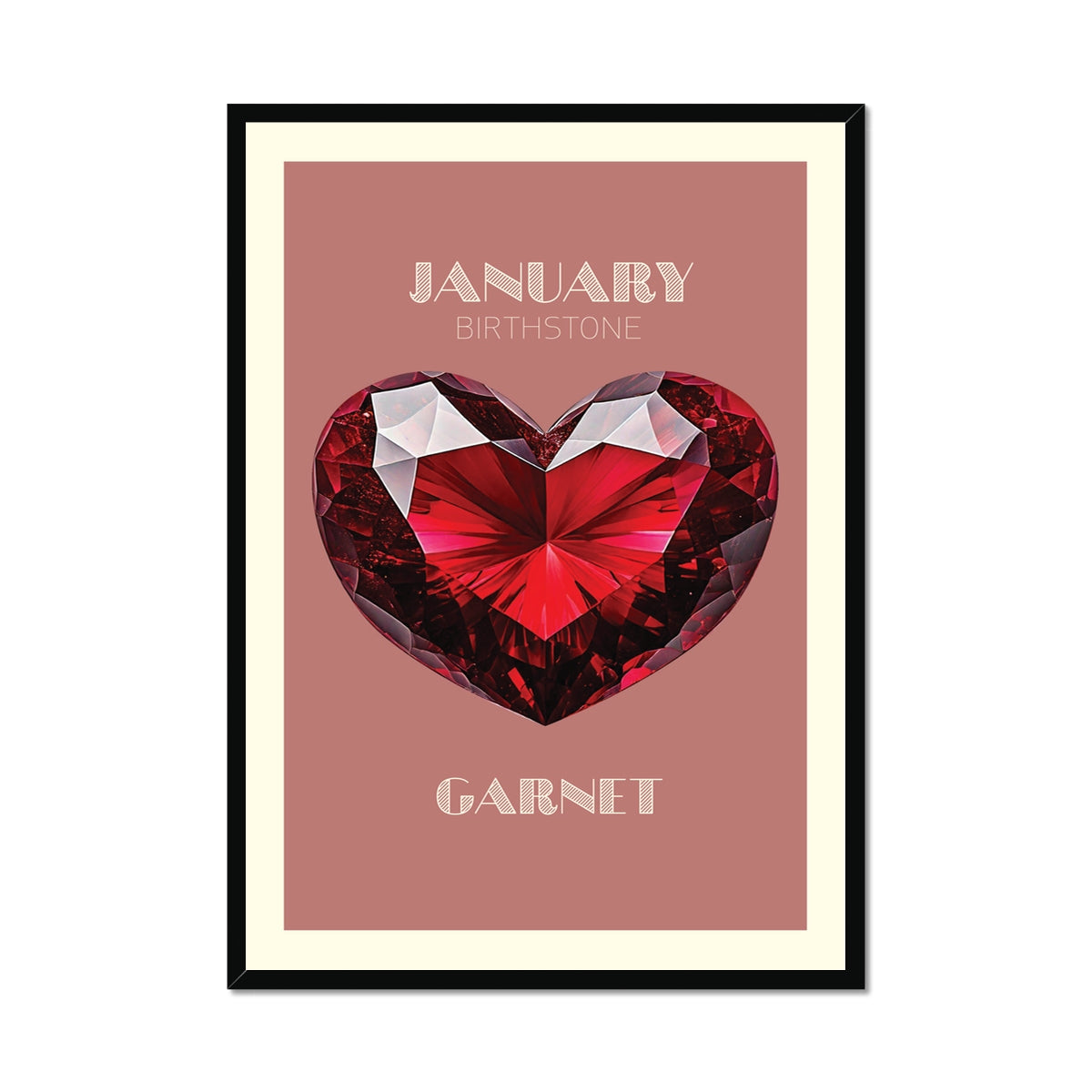 JANUARY Birthstone Print - Garnet Art Print