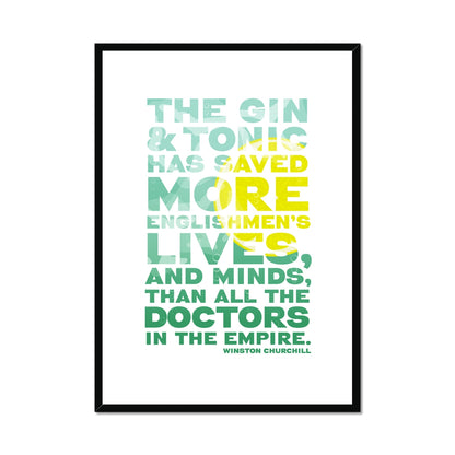 Funny Gin Quote Print