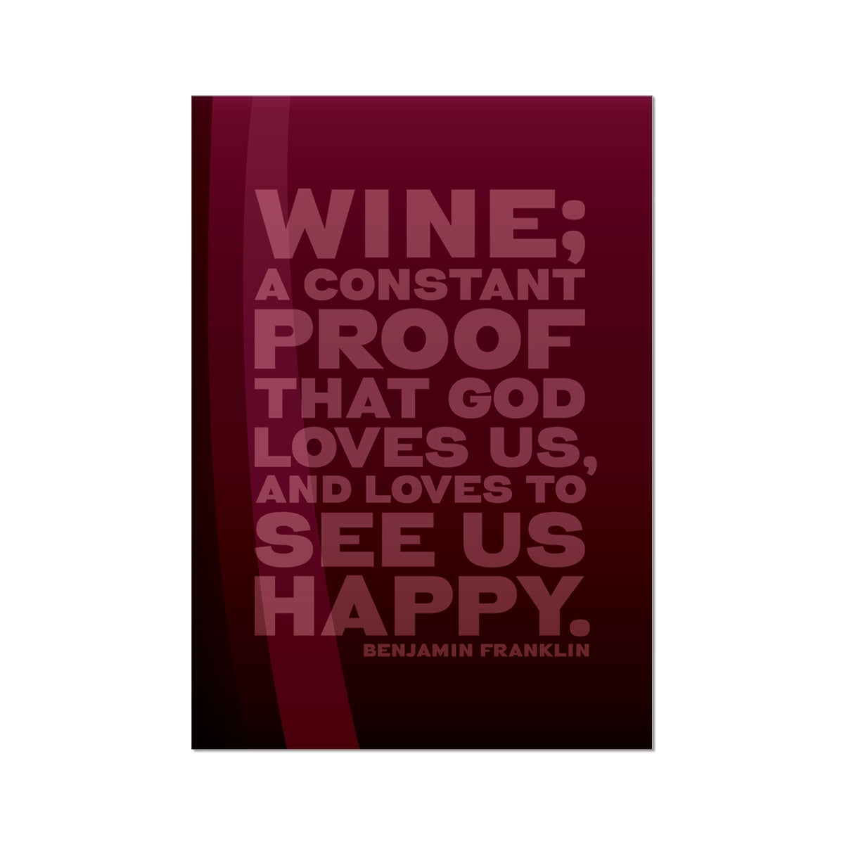 Red Wine Quote Print