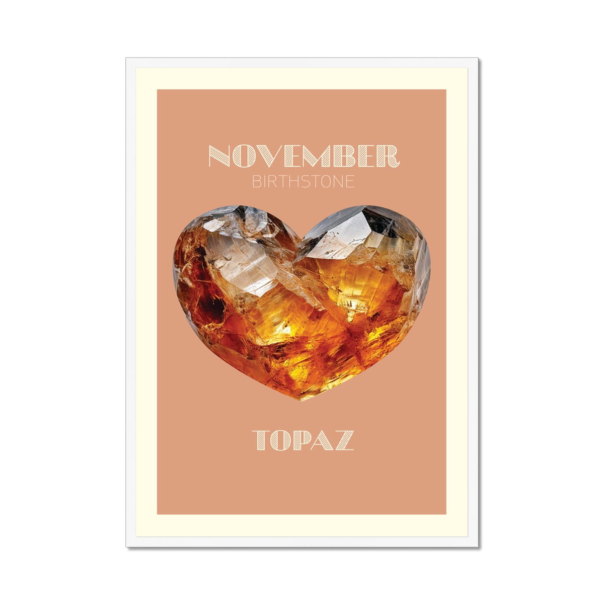 NOVEMBER Birthstone Print - Topaz Art Print