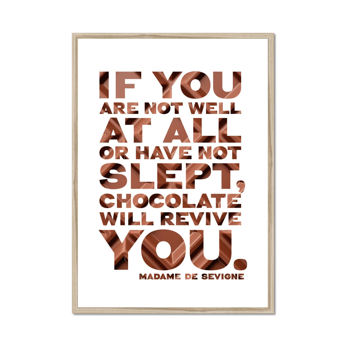 Chocolate Quote Print