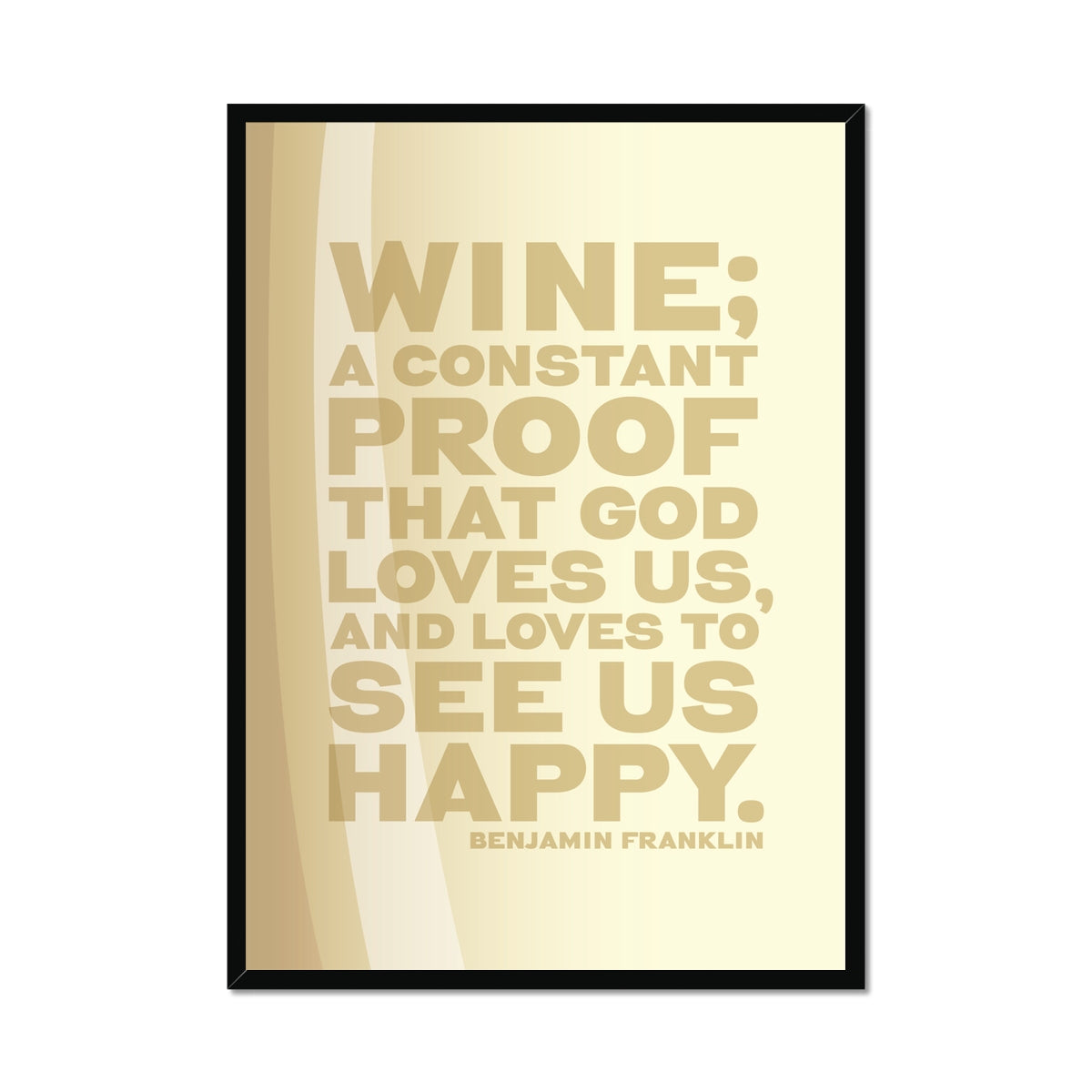 White Wine Quote Print