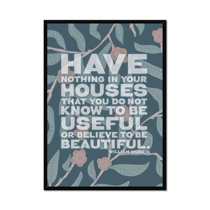 William Morris Quote Print