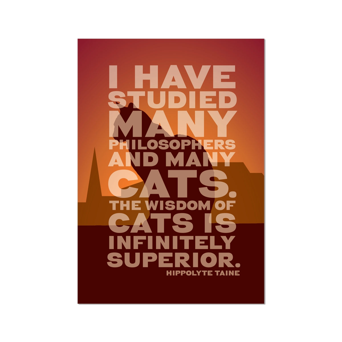 Funny Cat Quote Print