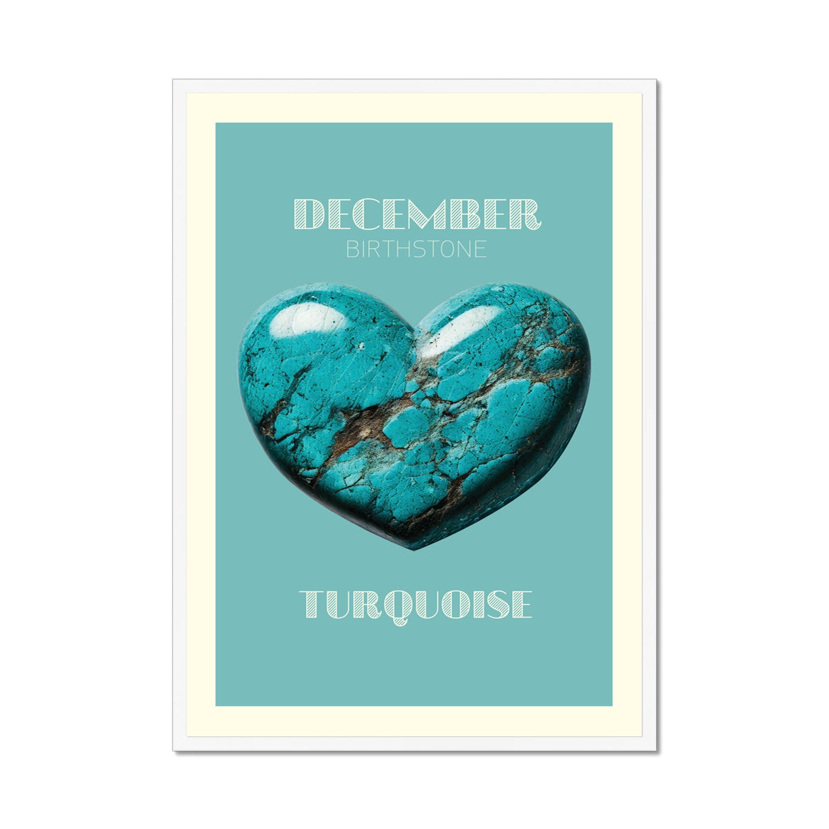 DECEMBER Birthstone Print - Turquoise Art Print