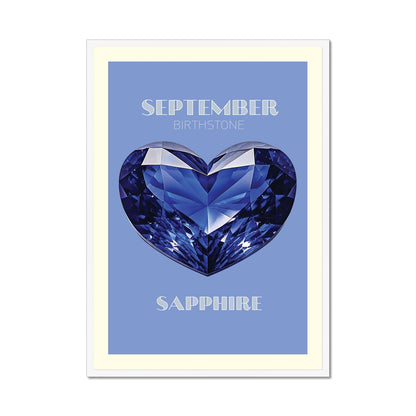 SEPTEMBER Birthstone Print - Sapphire Art Print