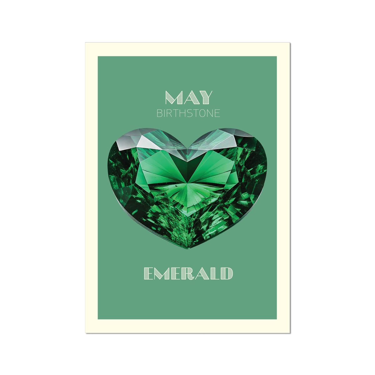 MAY Birthstone Print - Emerald Art Print