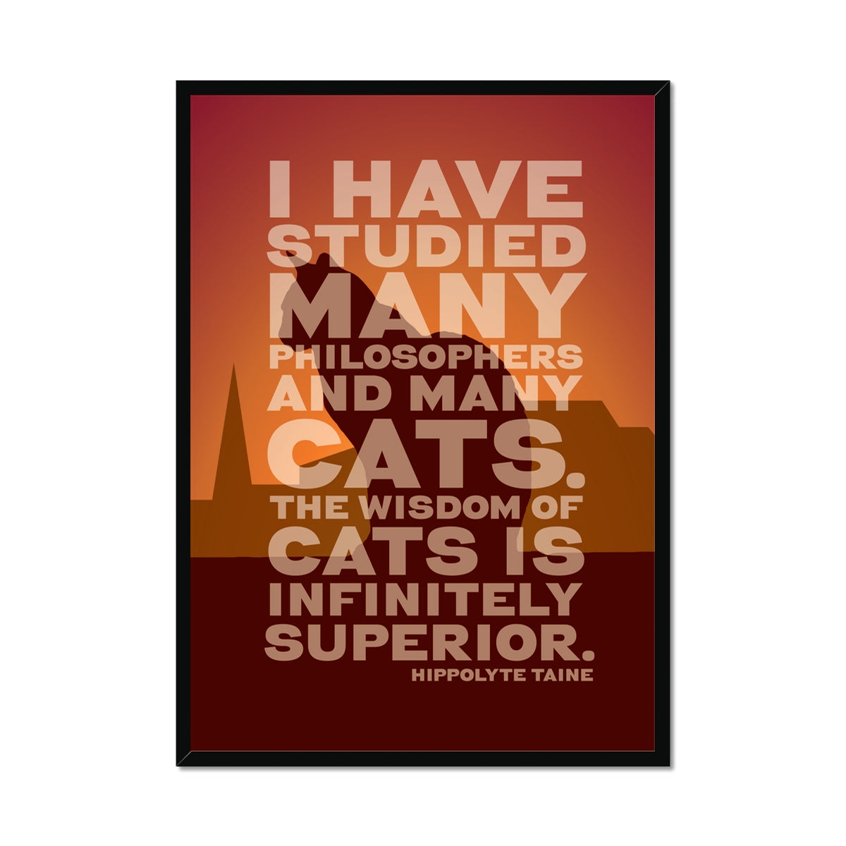 Funny Cat Quote Print