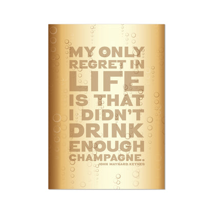 Funny Champagne Quote Print