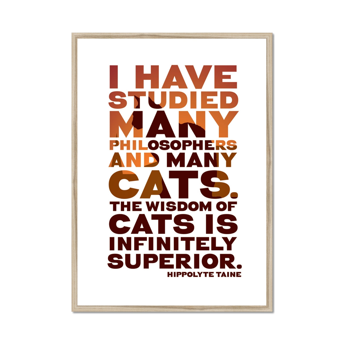 Funny Cat Quote Print