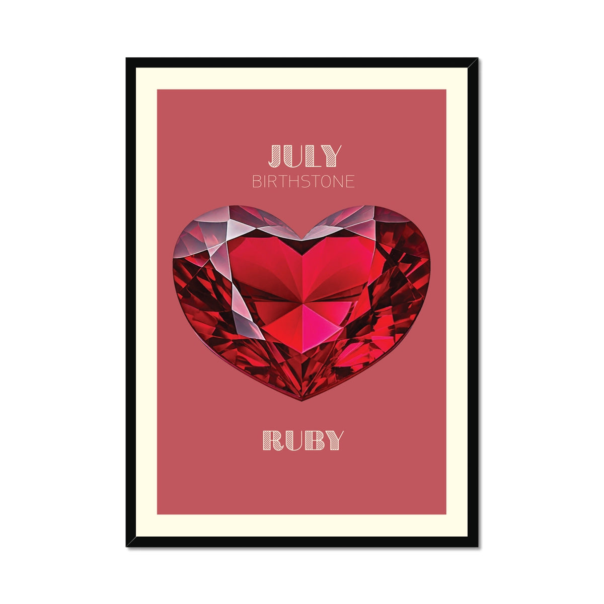 JULY Birthstone Print - Ruby Art Print