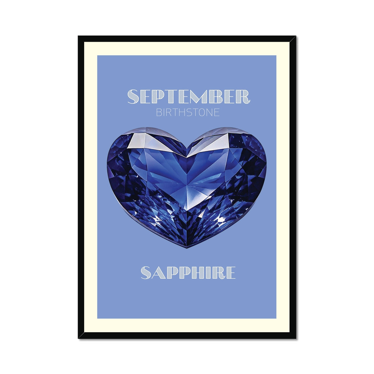 SEPTEMBER Birthstone Print - Sapphire Art Print