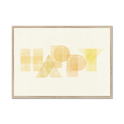 HAPPY - Geometric Typography Print