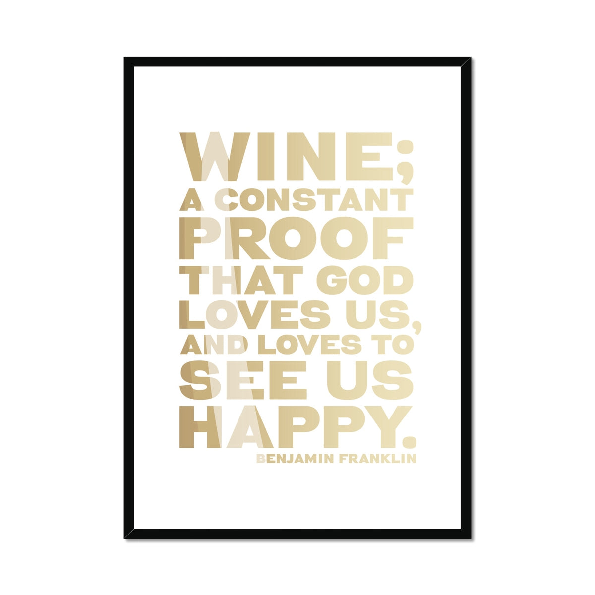 White Wine Quote Print