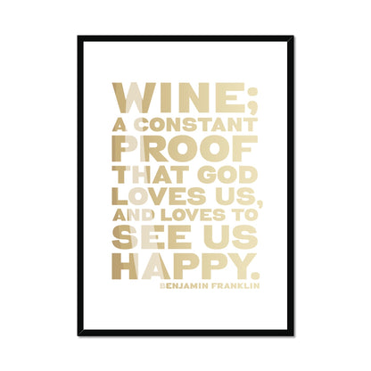 White Wine Quote Print