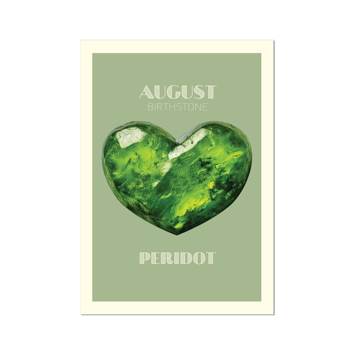 AUGUST Birthstone Print - Peridot Art Print