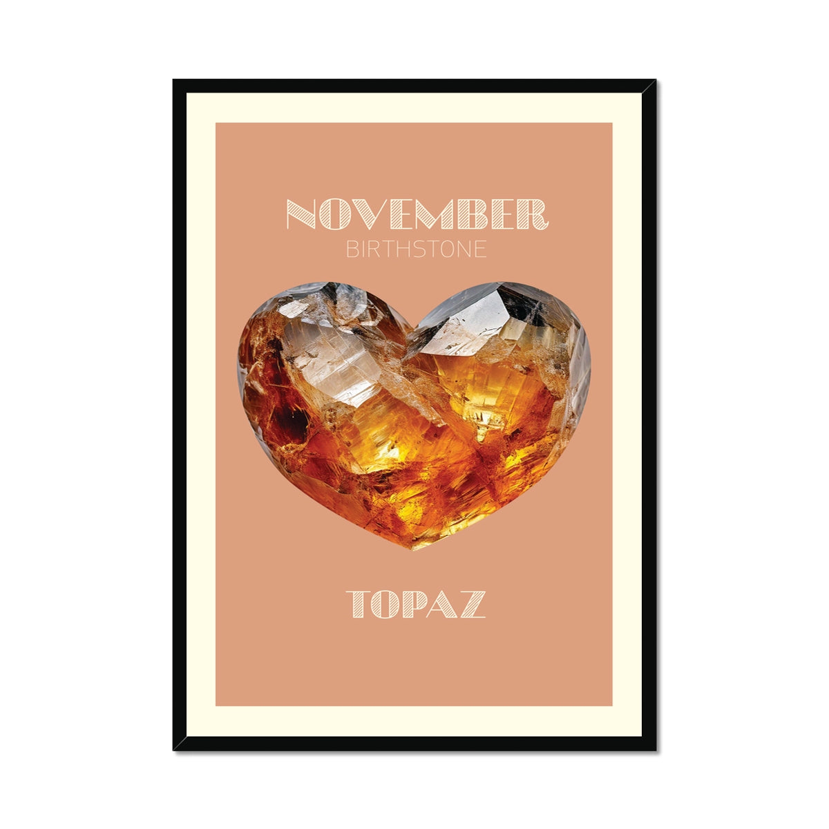 NOVEMBER Birthstone Print - Topaz Art Print