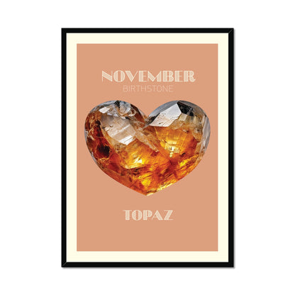 NOVEMBER Birthstone Print - Topaz Art Print