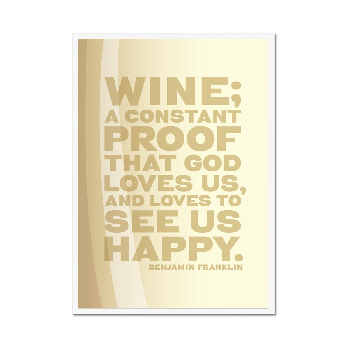 White Wine Quote Print