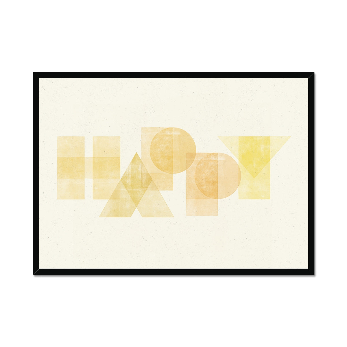 HAPPY - Geometric Typography Print