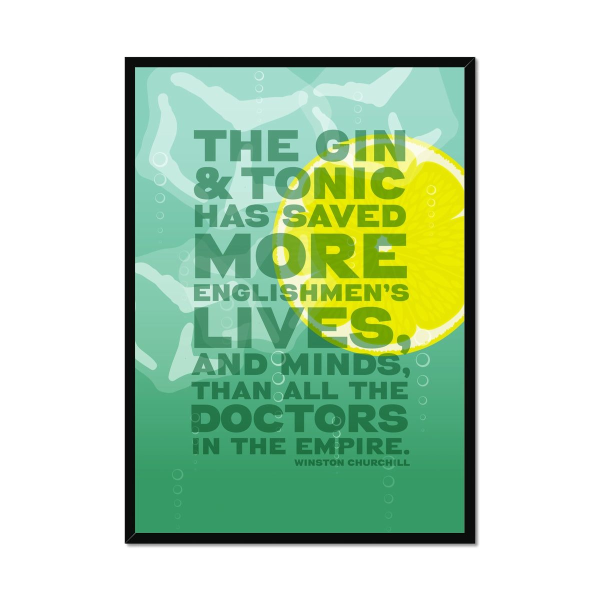 Funny Gin Quote Print