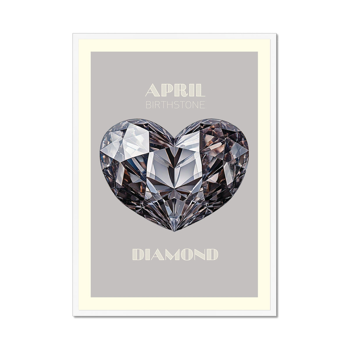 APRIL Birthstone Print - Diamond Art Print