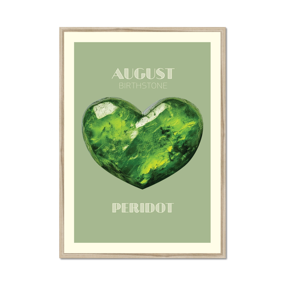 AUGUST Birthstone Print - Peridot Art Print