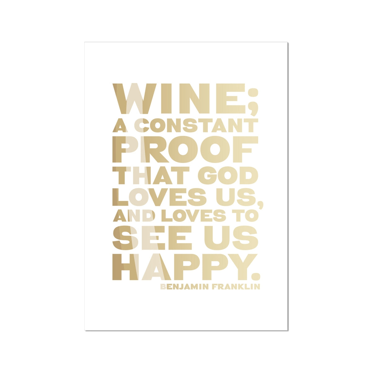 White Wine Quote Print