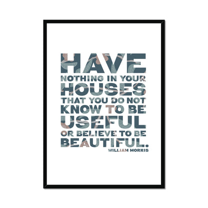 William Morris Quote Print