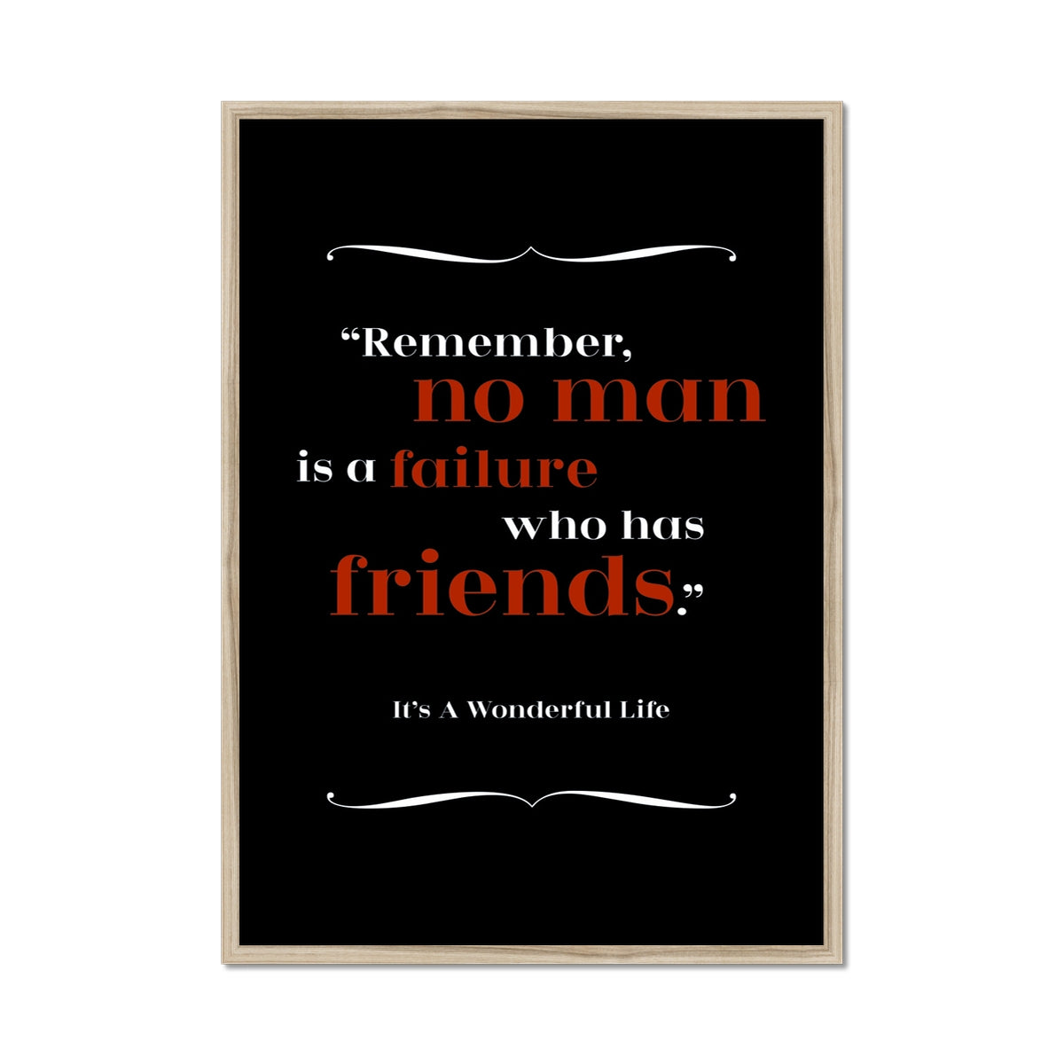 It's A Wonderful Life - Friends Quote Print