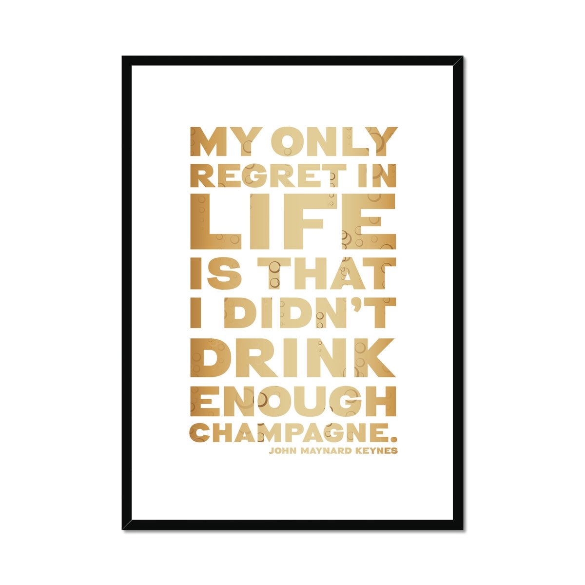 Funny Champagne Quote Print