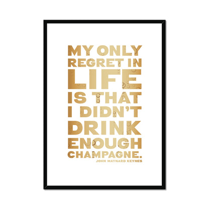 Funny Champagne Quote Print