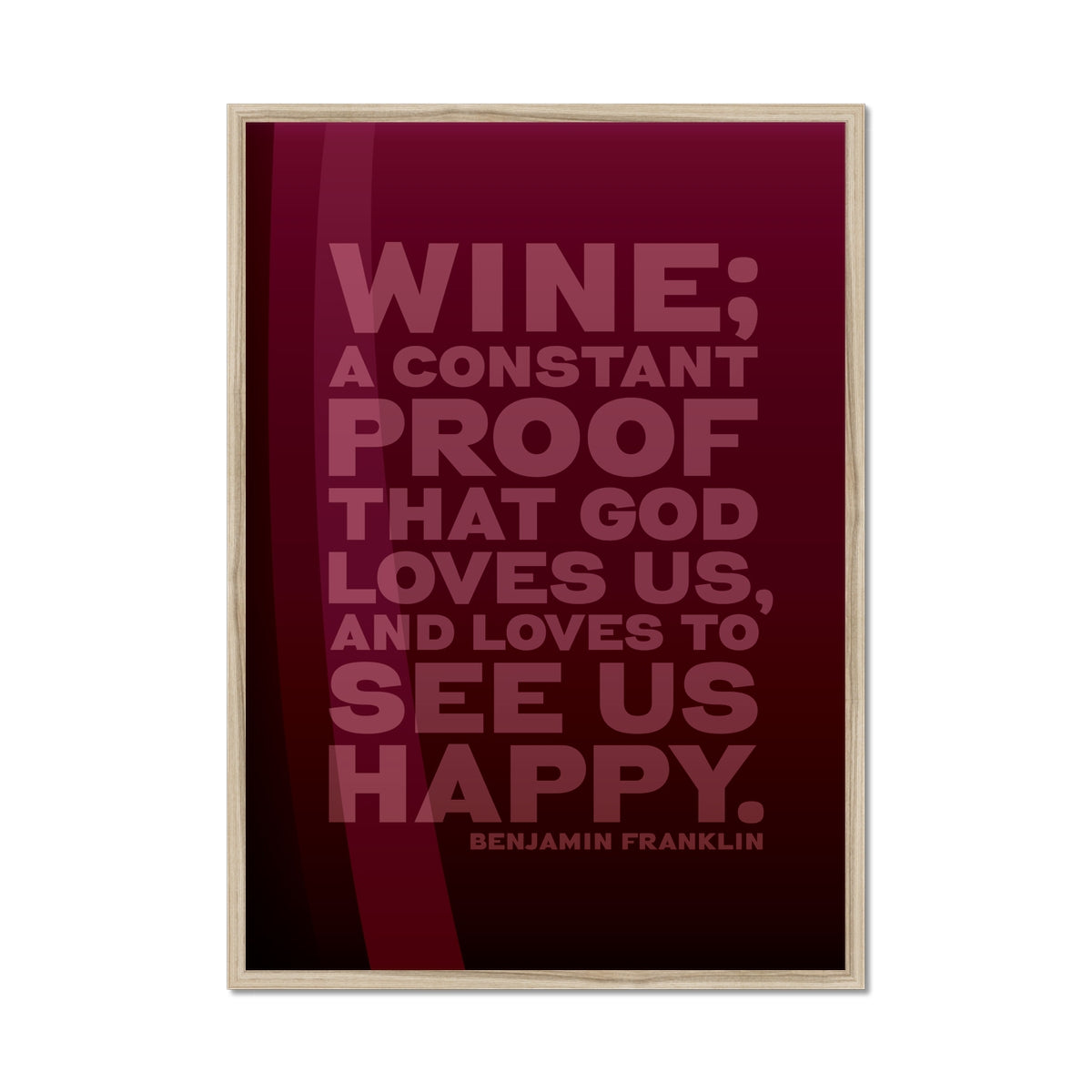 Red Wine Quote Print