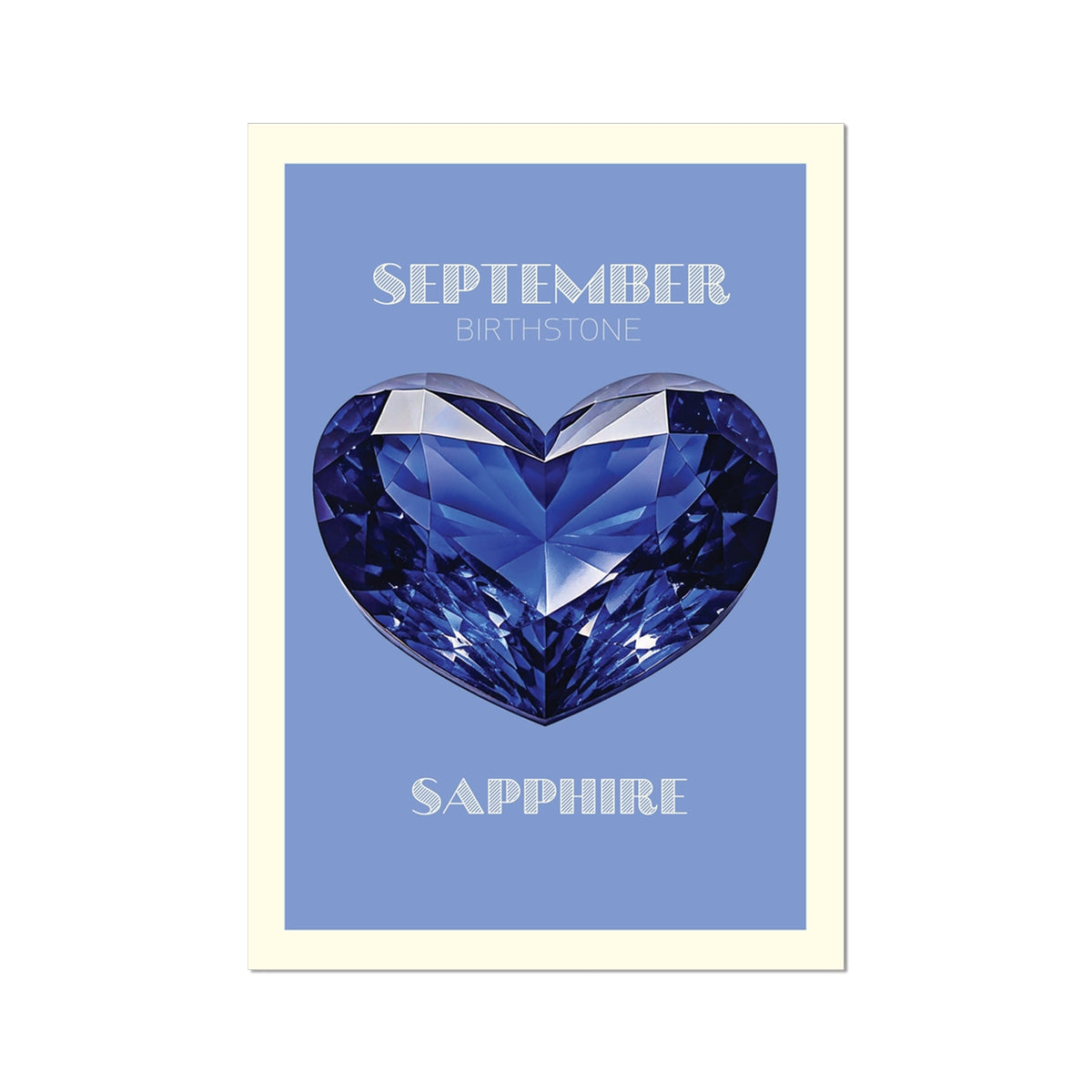 SEPTEMBER Birthstone Print - Sapphire Art Print