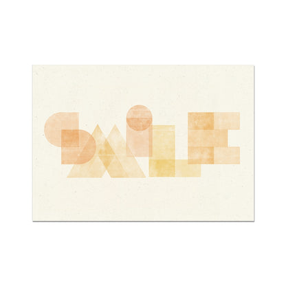 SMILE - Geometric Typography Print