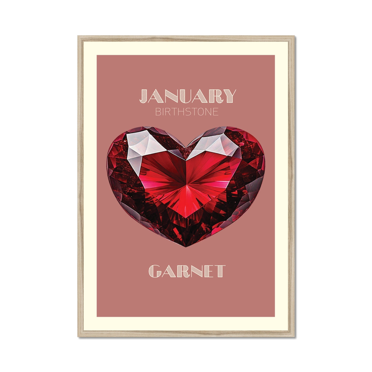 JANUARY Birthstone Print - Garnet Art Print