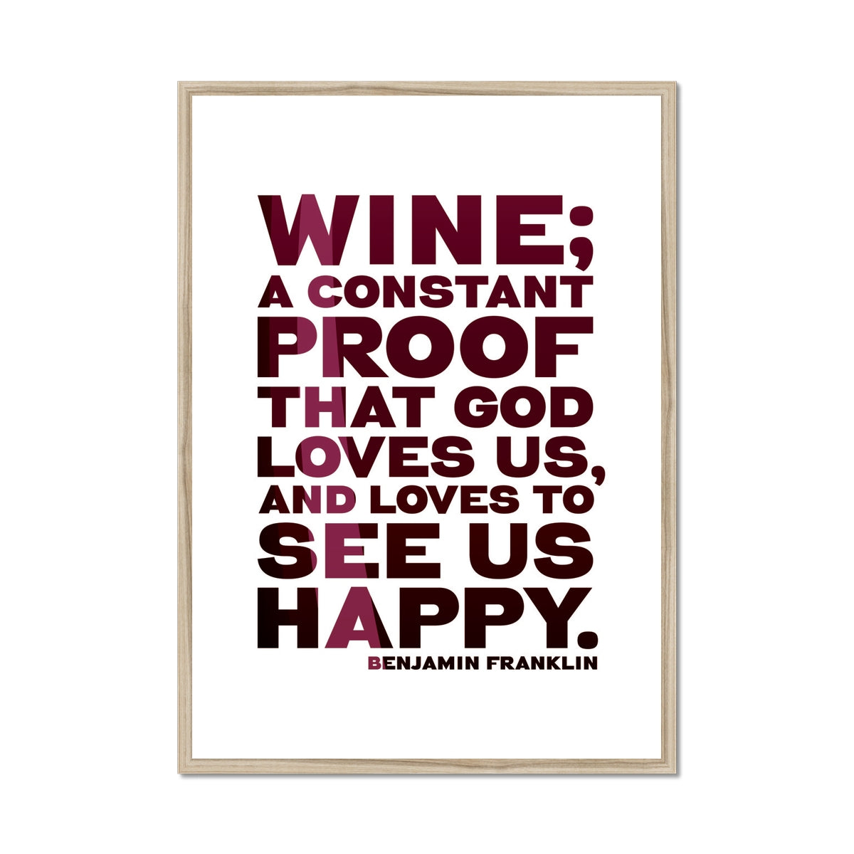 Red Wine Quote Print