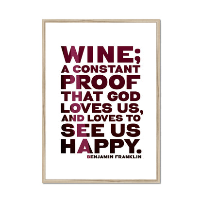 Red Wine Quote Print