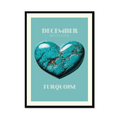 DECEMBER Birthstone Print - Turquoise Art Print