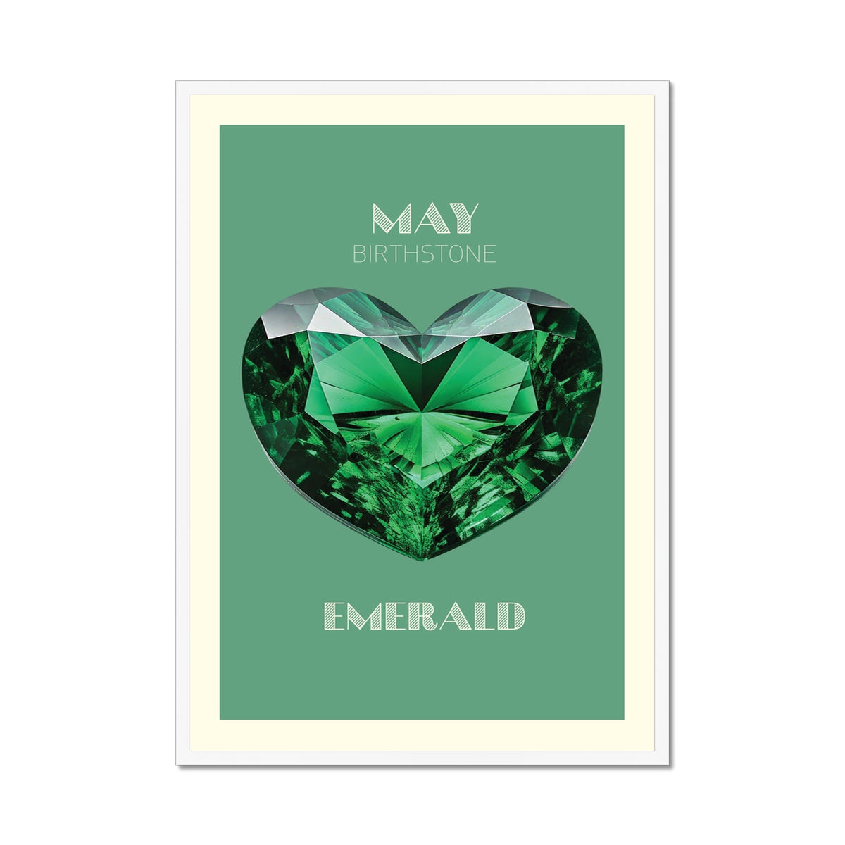 MAY Birthstone Print - Emerald Art Print