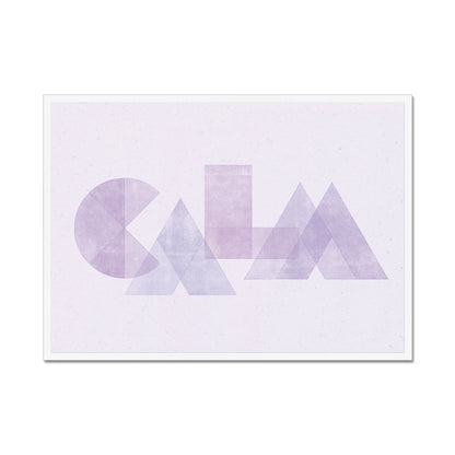 CALM - Geometric Typography Print