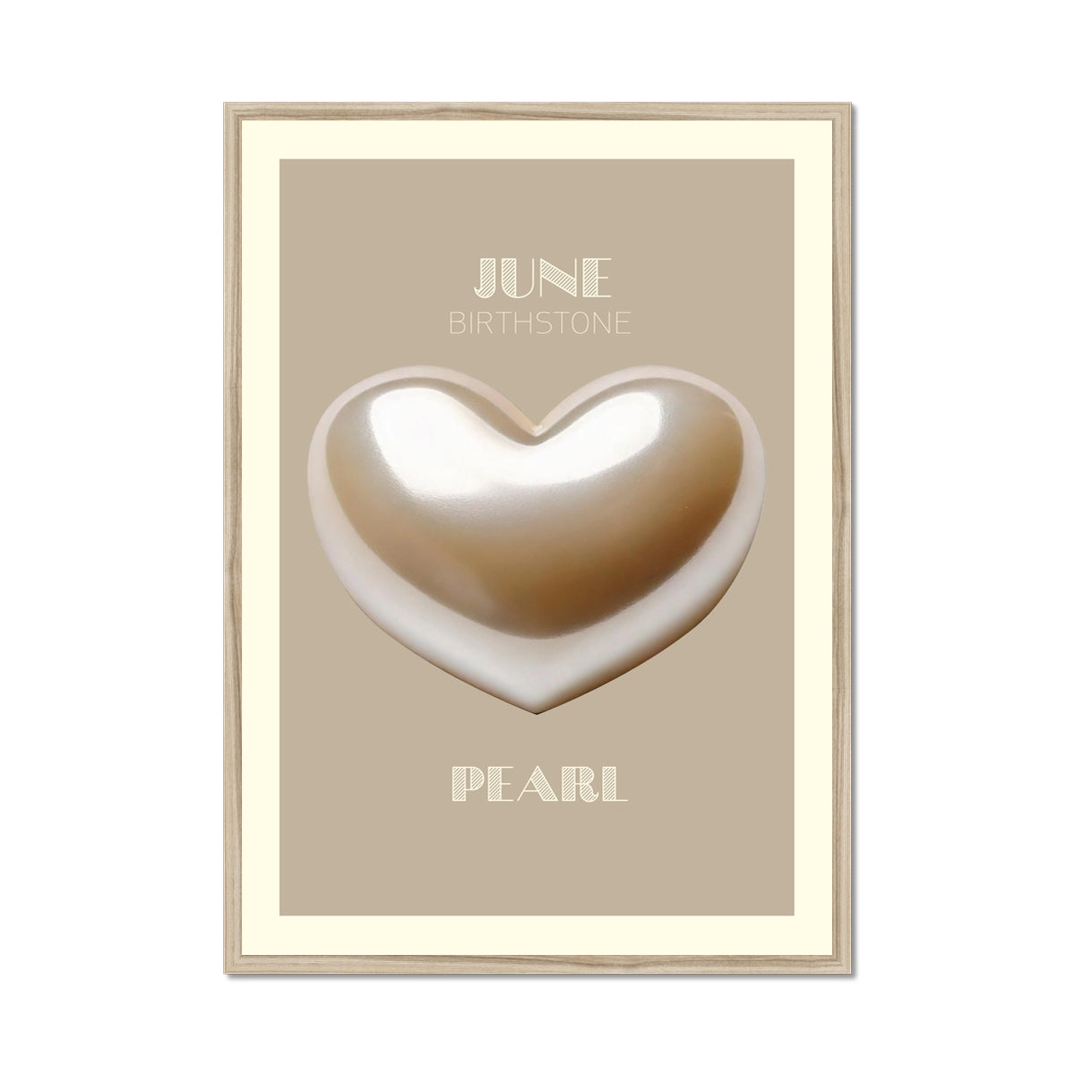 JUNE Birthstone Print - Pearl Art Print