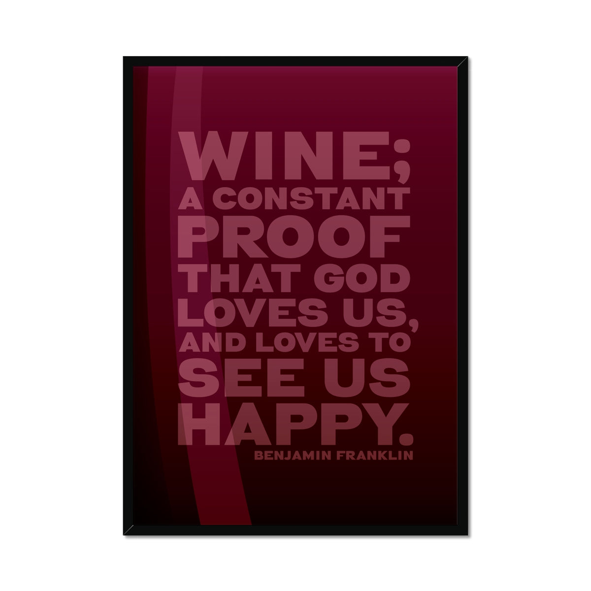 Red Wine Quote Print