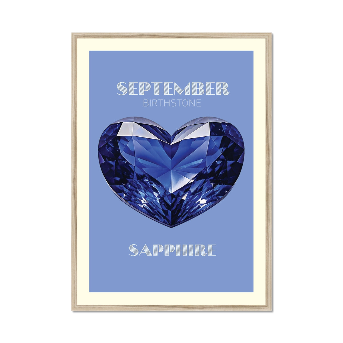 SEPTEMBER Birthstone Print - Sapphire Art Print