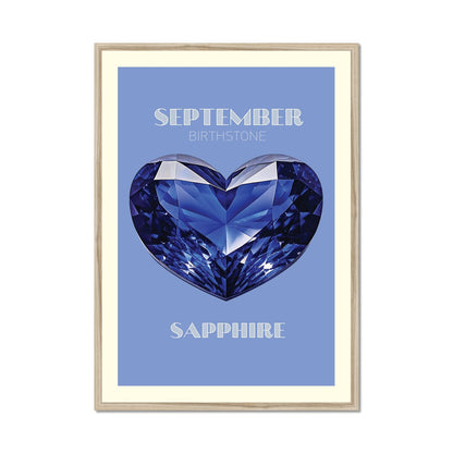 SEPTEMBER Birthstone Print - Sapphire Art Print