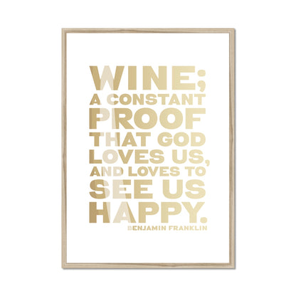 White Wine Quote Print