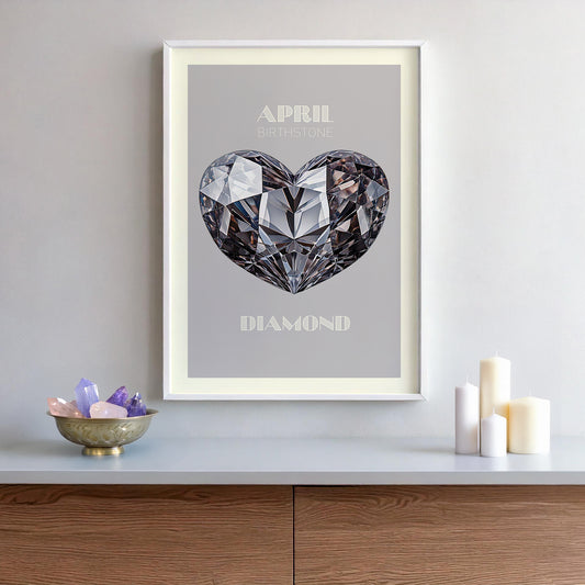 APRIL Birthstone Print - Diamond Art Print