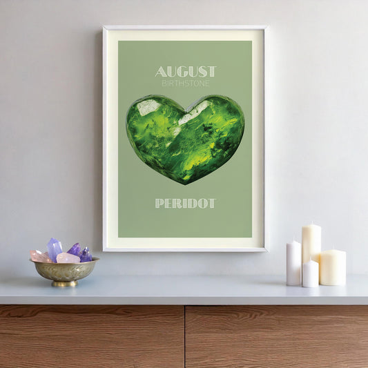 AUGUST Birthstone Print - Peridot Art Print